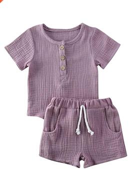 2Pcs Children's Set Baby Summer Outfits Toddler Baby Kids Bo