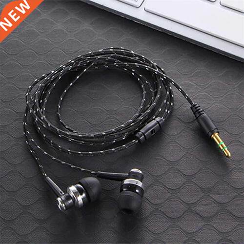 1Pcs Hot High Quality Wired Earphone Stereo In-Ear 3.5mm Nyl