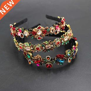 New Faion Temperament Personality flower metal rose inlaid