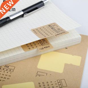 Index Sticker Universal Handwritten Calendar Sticker Kraft P