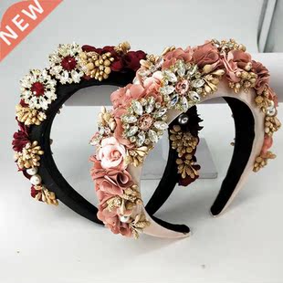 Fashion Flower Hairband For Women Compacted Crowns,Soft Crys