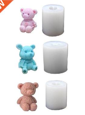 Silicone Candle Moulds 3D Cute Bear aped Silicone Moulds