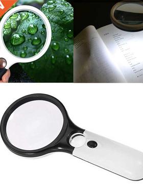 45X 3 LED Light Magnifier Reading Magnifying Glass Lens Jewe