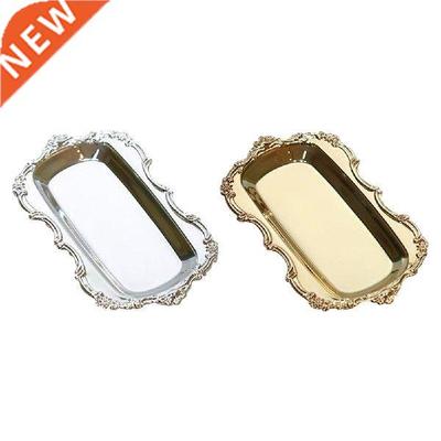Decorative Metal Cake Tray Stainless Steel Dessert Plate