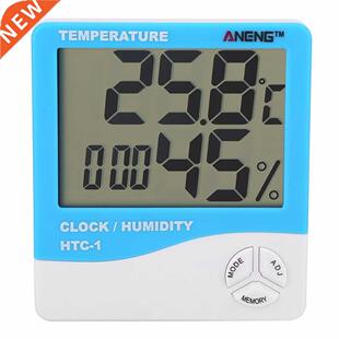Room LCD Humidity Meter Weather Station Alarm Clock HTC-1