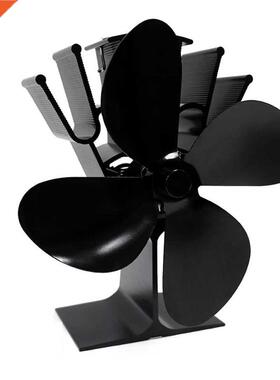 Thermal Automatic Fan 4-Blade Heat Powered Stoves Fan Firepl