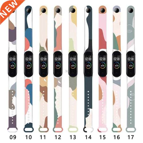 Graffiti Pattern Bracelet for Xiaomi Mi Band 3 4 Strap Carto