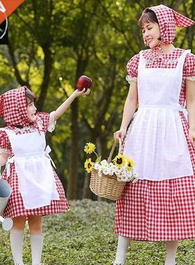 Plaid Dress Manor Maid Gardener's Parent Dress