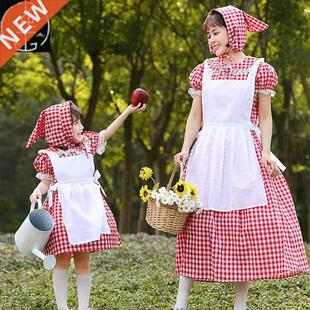 Plaid Dress Manor Maid Gardener's Parent Dress