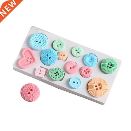 Button ape Silicone Rubber Mold  Fondant Cake Decoratio