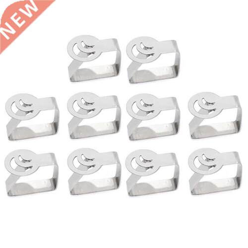 10 Pcs Stainless Steel Table Cloth Clip Promenade Round Tabl
