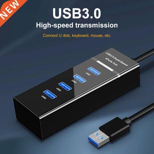 Safety Reliable 4 Ports Small Size USB Splitter Plug Play U