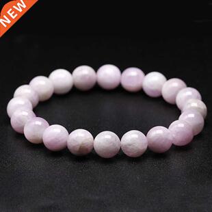 Natural Kunzite Stone Beads Bangle Elastic Women Stch Bracel