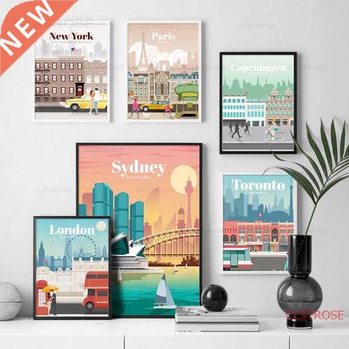City Mp Poster London New York Pris Spin Nordic Wll rt