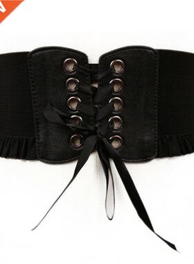 Fashion Women Lady Stretch Buckle Waist Belt Wide Elastic Co