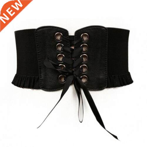 Fashion Women Lady Stretch Buckle Waist Belt Wide Elastic Co