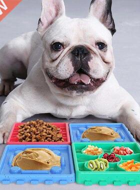 Dog Feeder Bowls Pet Food Trays 4 In1 Pet Slow Feeder Plate