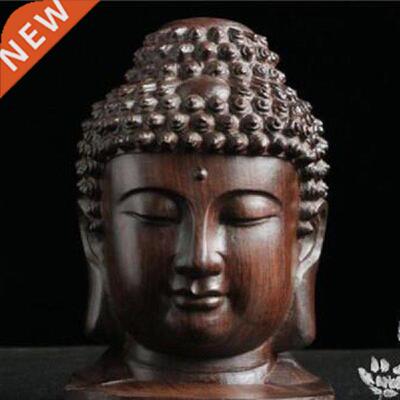 Buddha Statue Wood Wooden Figurine Mahogany India Buddha