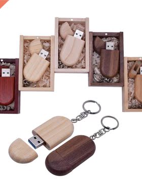 Wooden + Box USB Flash Drive 3.0 Personal LOGO High Speed P