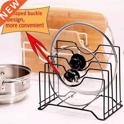 1 Pc Kitchen Metal Pot Lid Storage Rack Pan Cover Storage