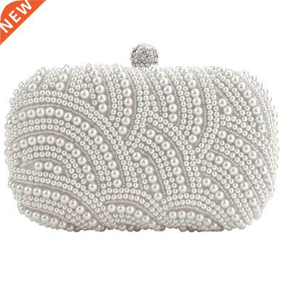 Fashion Clutch Bag Beed Party Bridal Handbag Wedding Eveni