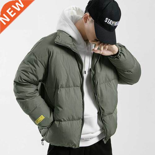2022 Winter Coat Men Stand Collar Bread Coats Men's Warm Par
