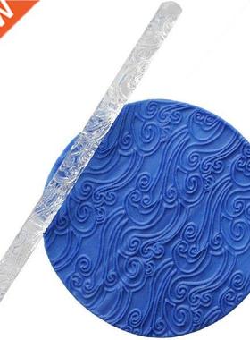 1PC 16cm Rolling Pins Rock Waves Circle Flower Acrylic