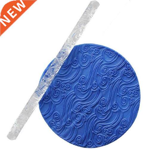 1PC 16cm Rolling Pins Rock Waves Circle Flower Acrylic
