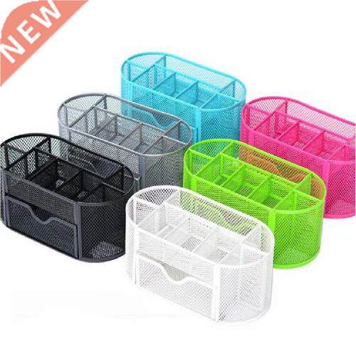 Metal Stationery Storage Basket 9 Grid Organizer