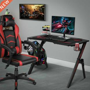 Black Matte Computer Gaming Desk Professional Racing Style G