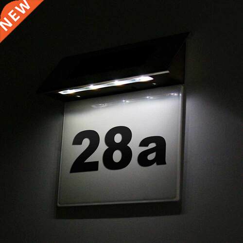 1pc LED Solar Powered Wall Light LED Doorplate Lamp