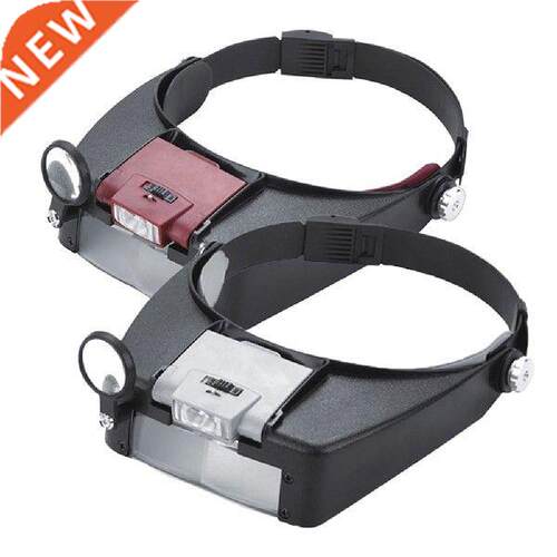 1.5X-10X Loupe Microscope LED Lig Helmet Style Magnifier