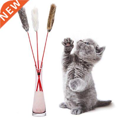 38cm cat toyTeaser Toy Fake Fur Interactive Kitten Teaser
