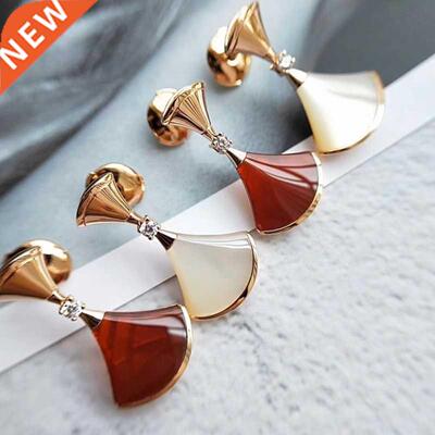925 silver gold-plated skirt earrings ladies fashion Europea