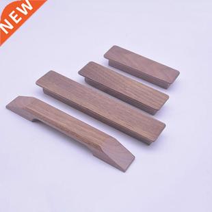 4pcs/lot Solid Wood Handle Retro Black Walnut Color Cabinet