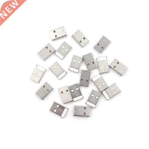 20pcs USB 2.0 Male A Type USB PCB Connector Plug Right Angle
