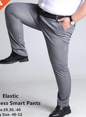 Plus Size Mens Trousers Casual Pants Grey Black Dark Blue El