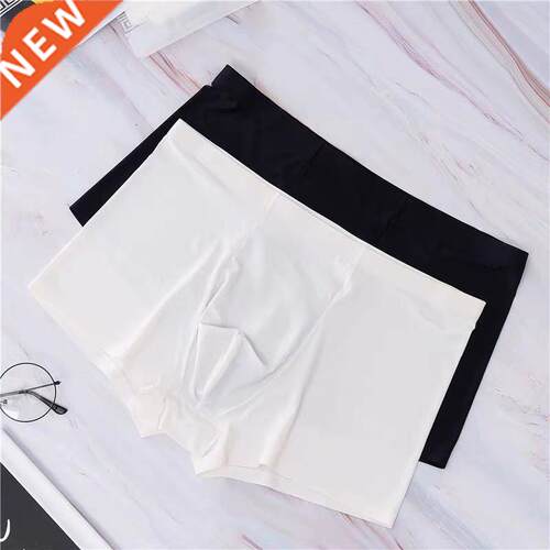Summer Ice Silk Men Underwear Seamless Transparent Boxer Sho