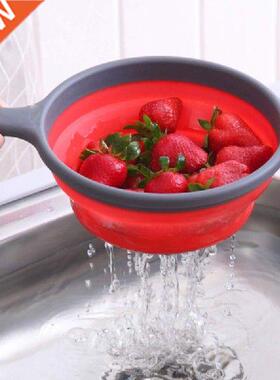Foldable Silicone Colander Fruit Vegetable Washing Basket