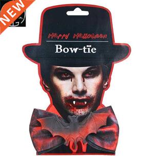 Halloween horror props bleeding bat bow tie holiday costume