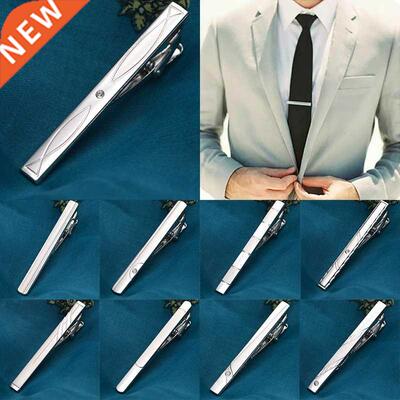 Tie Clips Men's Metal Necktie Bar Clasp Dress Shirts