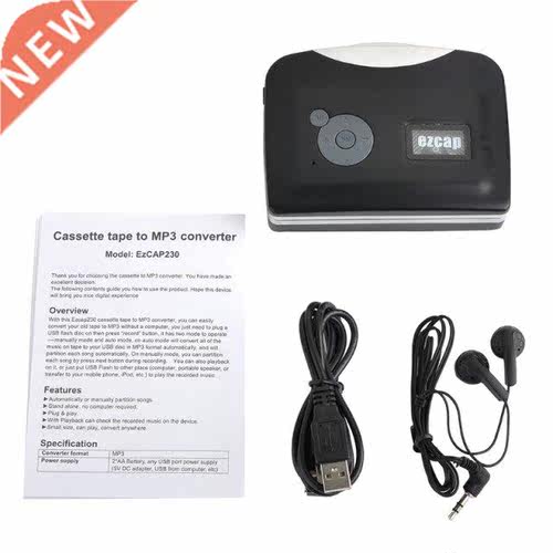 Converts Cassette Collection to Mp3 ABS Material USB/AA Powe