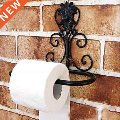 Vintage Iron Toilet Paper Towel Roll Holder Bathroom Wall Mo