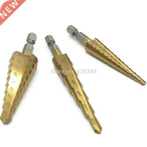 3pc Hss Step Cone Drill Bit Hole Cutter 3/16