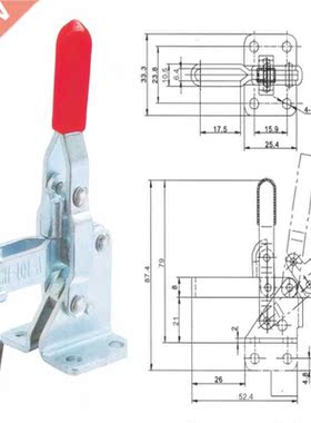 2 Pcs 50 kg 110 kg UB Flange 101A Cpenter's clamp with v