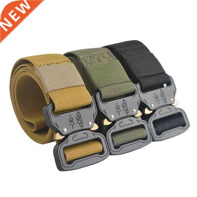 Men's Army Tactical Belt Heavy Webbing Adjustable Military S