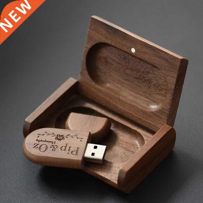 JASTER Free custom logo wooden+Box Personal LOGO pendrive 4G