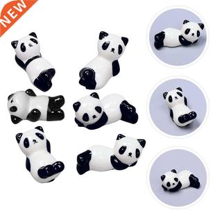 6pcs Ceramic Panda Design Chopstick Holder Chopstick Stands