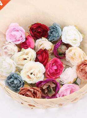 10PCs 4cm Artificial Flowers Head Silk Peony Fake Flowers Fo