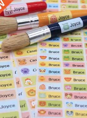 Cartoon Cute Bear Custom Name Sticker Girl Waterproof Person